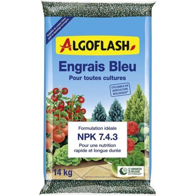 Engrais Bleu universel - Pour toutes cultures - 14 kg - UAB - ALGOFLASH - Publicité Engrais Bleu universel - Pour toutes cultures - 14 kg - UAB - ALGOFLASH - Publicité