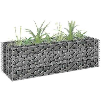 vidaXL Lit Élevé en Acier Galvanisé - Jardin 90x30x30 cm - Publicité vidaXL Lit Élevé en Acier Galvanisé - Jardin 90x30x30 cm - Publicité