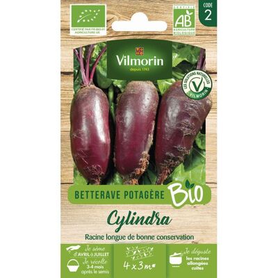 Graines - Vilmorin - Betterave Potagère Cylindra - BIO - Publicité Graines - Vilmorin - Betterave Potagère Cylindra - BIO - Publicité