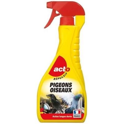 Répulsif pigeons et oiseaux - ACTO - Spray - 750ml - Publicité Répulsif pigeons et oiseaux - ACTO - Spray - 750ml - Publicité