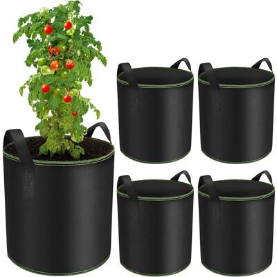Sac de Plantation 5 pièces 20L Sac Plantation Pomme de Terre Sacs à Plantes de Tomate avec Poignées Sacs de Culture en Tissu - Publicité Sac de Plantation 5 pièces 20L Sac Plantation Pomme de Terre Sacs à Plantes de Tomate avec Poignées Sacs de Culture en Tissu - Publicité