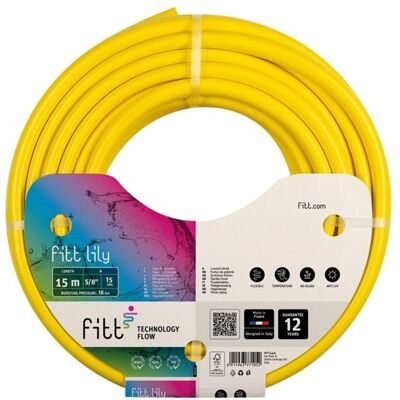 FITT Tuyau tricoté jardin antivrille - anti-UV 18 bars anti-algues Jaune - Publicité FITT Tuyau tricoté jardin antivrille - anti-UV 18 bars anti-algues Jaune - Publicité
