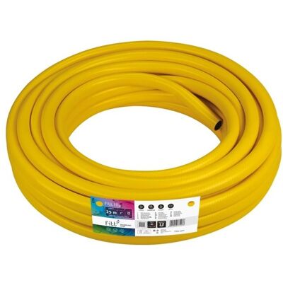 FITT Tuyau darrosage antivrille tricoté 25 m Ø 25 mm PVC anti-UV renforcé textile ATC anti-algues - pression 18 bars - jaune - Publicité FITT Tuyau darrosage antivrille tricoté 25 m Ø 25 mm PVC anti-UV renforcé textile ATC anti-algues - pression 18 bars - jaune - Publicité
