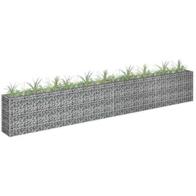 vidaXL Lit de gabion en acier galvanisé 360x30x60 cm - Jardin - Publicité vidaXL Lit de gabion en acier galvanisé 360x30x60 cm - Jardin - Publicité