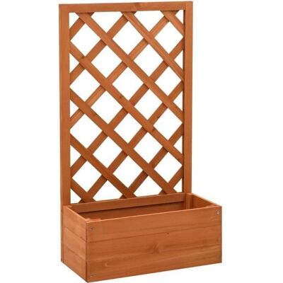 vidaXL Jardinière à treillis de jardin Orange 50x25x90cm Bois de sapin Orange - Publicité vidaXL Jardinière à treillis de jardin Orange 50x25x90cm Bois de sapin Orange - Publicité