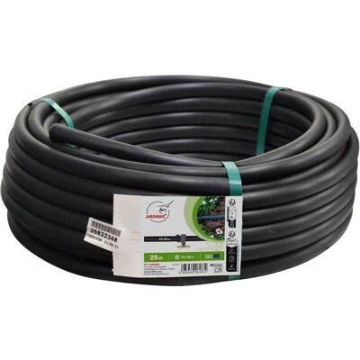 Tuyau goutte à goutte - Non percé - Ø 13 x 16 mm - 25 m - Jardibric - Polyéthylène - Noir - Personnalisable - Résistant aux UV - Publicité Tuyau goutte à goutte - Non percé - Ø 13 x 16 mm - 25 m - Jardibric - Polyéthylène - Noir - Personnalisable - Résistant aux UV - Publicité