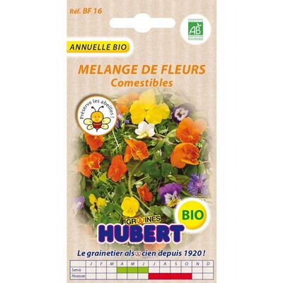 Graines de fleurs comestibles BIO - Mélange de fleurs annuelles - 2 g pour 1 m² - Hauteur 50-70 cm - Publicité Graines de fleurs comestibles BIO - Mélange de fleurs annuelles - 2 g pour 1 m² - Hauteur 50-70 cm - Publicité