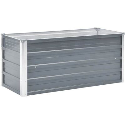 VIDAXL RUIG - NEUF JARDINIERE - BAC A FLEUR Jardinière - Acier galvanisé 100 x 40 x 45 cm Gris CL89543 Gris - Publicité VIDAXL RUIG - NEUF JARDINIERE - BAC A FLEUR Jardinière - Acier galvanisé 100 x 40 x 45 cm Gris CL89543 Gris - Publicité