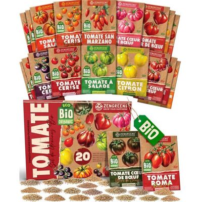 100DRINE 100 DRINE Kit de graines de tomate bio-20 variétés pour une culture facile dans le jardinsur le balcon ou dans une jardinière surélevée - Publicité 100DRINE 100 DRINE Kit de graines de tomate bio-20 variétés pour une culture facile dans le jardinsur le balcon ou dans une jardinière surélevée - Publicité