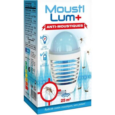 Lampe UV rechargeable anti-mouches et moustiques - Jusqu’à 25 m² - Sans fil - BSI Blanc - Publicité Lampe UV rechargeable anti-mouches et moustiques - Jusqu’à 25 m² - Sans fil - BSI Blanc - Publicité