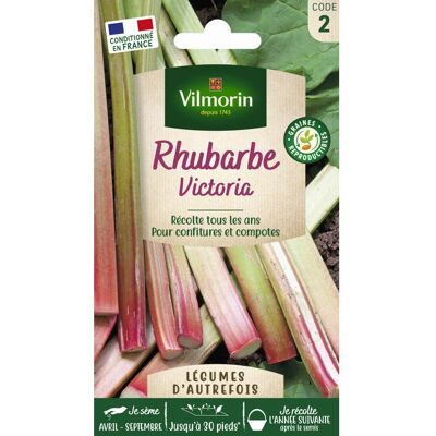 Graines - Vilmorin - Rhubarbe Victoria - Légumes dAutrefois - Publicité Graines - Vilmorin - Rhubarbe Victoria - Légumes dAutrefois - Publicité