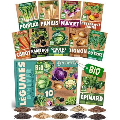 100DRINE 100 DRINE Kit de graines de légumes dhiver bio-10 variétés pour une culture facile dans le jardinsur le balcon ou dans une jardinière - Publicité 100DRINE 100 DRINE Kit de graines de légumes dhiver bio-10 variétés pour une culture facile dans le jardinsur le balcon ou dans une jardinière - Publicité