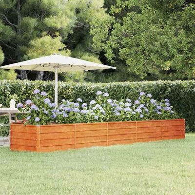 vidaXL Jardinière Élevée 400x80x45 cm En Acier Rutilant - Type de Jardin - Publicité vidaXL Jardinière Élevée 400x80x45 cm En Acier Rutilant - Type de Jardin - Publicité