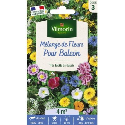 Graines - Vilmorin - Fleurs Annuelles pour Balcons - 4 m² - Mélange de fleurs - Publicité Graines - Vilmorin - Fleurs Annuelles pour Balcons - 4 m² - Mélange de fleurs - Publicité