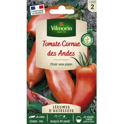 Graines - Vilmorin - Tomate Cornue des Andes - Légumes dAutrefois - Publicité Graines - Vilmorin - Tomate Cornue des Andes - Légumes dAutrefois - Publicité