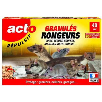 Répulsif rongeurs granulés - ACTO - 40 m² - Publicité Répulsif rongeurs granulés - ACTO - 40 m² - Publicité