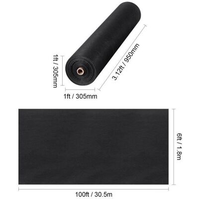 Géotextile Non Tissé-VEVOR-Anti-Mauvaises Herbes-18x305 m-271 g-m²-Systèmes de Drainage-Aménagement Paysager-Couvre-sol-Noir Noir - Publicité Géotextile Non Tissé-VEVOR-Anti-Mauvaises Herbes-18x305 m-271 g-m²-Systèmes de Drainage-Aménagement Paysager-Couvre-sol-Noir Noir - Publicité