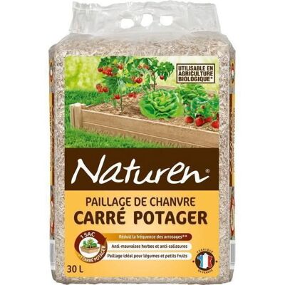 Paillage Carré potager UAB - NATUREN - 30 L - Format adapté carré potager - Empêche la levée des mauvaises herbes - 30 L = 15m² Beige - Publicité Paillage Carré potager UAB - NATUREN - 30 L - Format adapté carré potager - Empêche la levée des mauvaises herbes - 30 L = 15m² Beige - Publicité