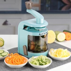 ZGEER Râpe à Fromage Rotative - Râpe à Légume Manuel - avec 4 Lames en Acier Ioxydable - Pour Carottes Courgettes - Publicité ZGEER Râpe à Fromage Rotative - Râpe à Légume Manuel - avec 4 Lames en Acier Ioxydable - Pour Carottes Courgettes - Publicité