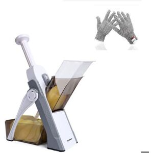 PZCC Trancheuse à légumes coupe-légumes entiers multifonction manuel de cuisine râpe dés coupe-carottes frites-gris - Publicité PZCC Trancheuse à légumes coupe-légumes entiers multifonction manuel de cuisine râpe dés coupe-carottes frites-gris - Publicité