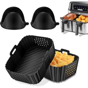 ZIG-ZAG TERRITOIRES 2 Accessoires Air Fryer Pour Ninja Dual 95LMoule Air Fryer Pour Ninja Double Stack Xl 9.5L Sl400EuPlat Airfryer Pour Foodi Max Noir - Publicité ZIG-ZAG TERRITOIRES 2 Accessoires Air Fryer Pour Ninja Dual 95LMoule Air Fryer Pour Ninja Double Stack Xl 9.5L Sl400EuPlat Airfryer Pour Foodi Max Noir - Publicité