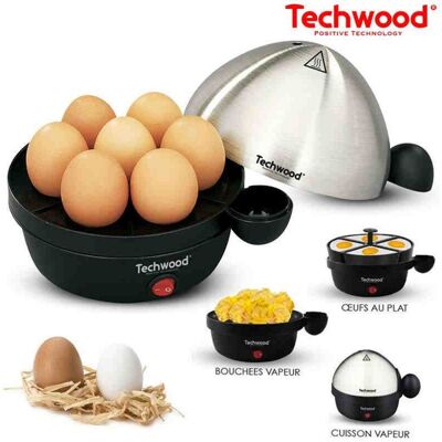 Techwood Cuiseur À Oeuf En Inox Noir - Publicité Techwood Cuiseur À Oeuf En Inox Noir - Publicité