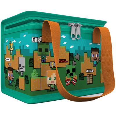 Generic Sac Repas Isotherme en Plastique Recyclé RPET - Minecraft Steve & Alex - Publicité Generic Sac Repas Isotherme en Plastique Recyclé RPET - Minecraft Steve & Alex - Publicité