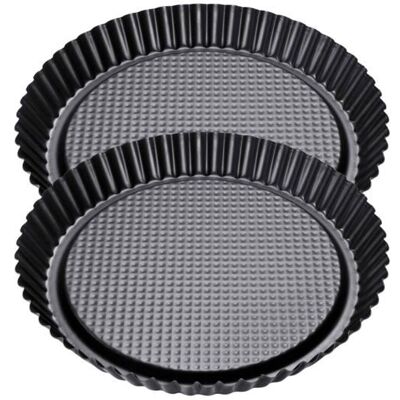 Ensemble de 2 Moules à tarte renversée 28 cm Zenker Black Metallic Noir - Publicité Ensemble de 2 Moules à tarte renversée 28 cm Zenker Black Metallic Noir - Publicité