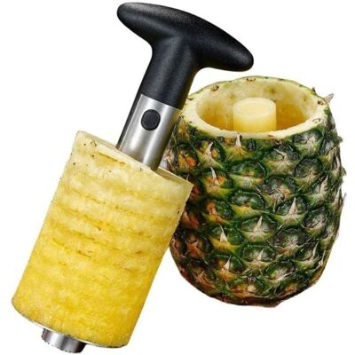 DRE Outil de coupe et vide-ananas vide-ananas et coupe-ananas éplucheur dananas en acier inoxydable décorateur facile à enlever le - Publicité DRE Outil de coupe et vide-ananas vide-ananas et coupe-ananas éplucheur dananas en acier inoxydable décorateur facile à enlever le - Publicité