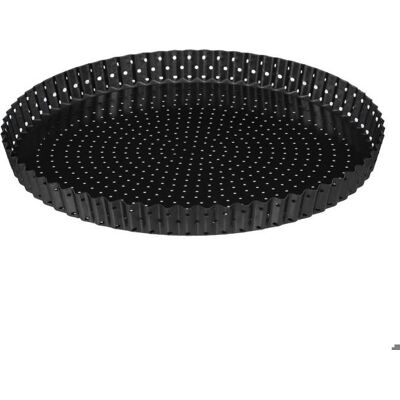 Plat à tarte perforé fond amovible 32cm - 5 five simply smart Gris - Publicité Plat à tarte perforé fond amovible 32cm - 5 five simply smart Gris - Publicité