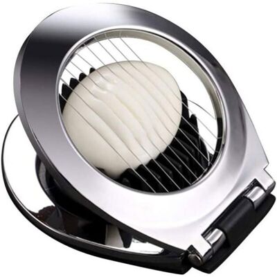 Coupe-œufs en acier inoxydable - ULISEM - Tranches 2 en 1 - 11.5x9.5 cm - Facile à nettoyer - Compatible lave-vaisselle - Publicité Coupe-œufs en acier inoxydable - ULISEM - Tranches 2 en 1 - 11.5x9.5 cm - Facile à nettoyer - Compatible lave-vaisselle - Publicité