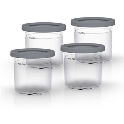 Marque Ninja - NC300EU - Ensemble de 4 contenants avec couvercles - Accessoires pour machine à glace - Publicité Marque Ninja - NC300EU - Ensemble de 4 contenants avec couvercles - Accessoires pour machine à glace - Publicité