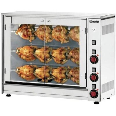 Bartscher - Rôtissoire professionnelle - 12 Poulets Gris - Publicité Bartscher - Rôtissoire professionnelle - 12 Poulets Gris - Publicité