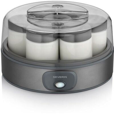Yaourtière SEVERIN - JG3510 - Capacité 7 pots en verre de 150 ml - Sans BPA - 13W Gris - Publicité Yaourtière SEVERIN - JG3510 - Capacité 7 pots en verre de 150 ml - Sans BPA - 13W Gris - Publicité