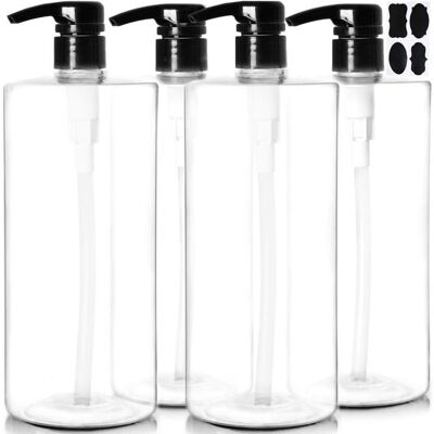 BGHYHYHI Lot de 4 Bouteille Pompe Shampoing 1L Bouteille Pompe Vide Plastique 1000ML Distributeur Flacon Pompe en Noir Top Pompe Label - Publicité BGHYHYHI Lot de 4 Bouteille Pompe Shampoing 1L Bouteille Pompe Vide Plastique 1000ML Distributeur Flacon Pompe en Noir Top Pompe Label - Publicité