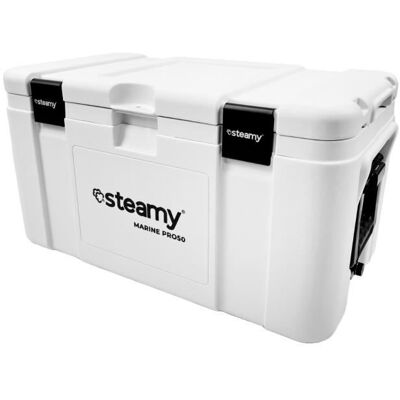 Steamy Steamy Marine Pro 50 Glacière - 50L - Blanc - Publicité Steamy Steamy Marine Pro 50 Glacière - 50L - Blanc - Publicité