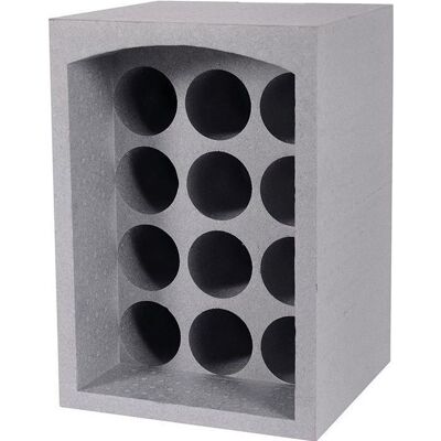 Casier à bouteilles - EDA - 12 cases - Gris - Polystyrène - Intérieur Gris - Publicité Casier à bouteilles - EDA - 12 cases - Gris - Polystyrène - Intérieur Gris - Publicité
