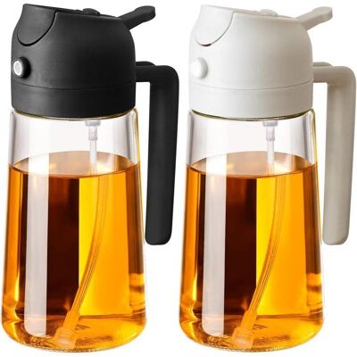 Spray Huile et Vinaigre 2 x 450 ml Flacons en Verre 2 en 1 Pulvérisateur et Verseur Cuisine Airfryer Salade BBQ - Publicité Spray Huile et Vinaigre 2 x 450 ml Flacons en Verre 2 en 1 Pulvérisateur et Verseur Cuisine Airfryer Salade BBQ - Publicité