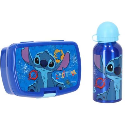 Boite à lunch et gourde métal stitch bleu disney Bleu - Publicité Boite à lunch et gourde métal stitch bleu disney Bleu - Publicité