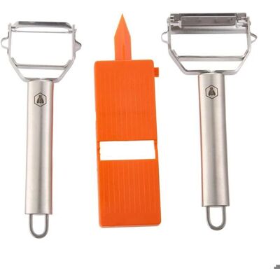 LAGUIOLE CUISSON - Un épluche légumes original + un éplucheur julienne + mini râpe- 3 pièces - Publicité LAGUIOLE CUISSON - Un épluche légumes original + un éplucheur julienne + mini râpe- 3 pièces - Publicité