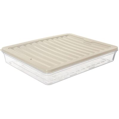 Conteneur alimentaire hermétique - ORION - 2L - 28 5x22 5x4 5 cm - Transparent - Résistant de -25°C à +95°C Beige - Publicité Conteneur alimentaire hermétique - ORION - 2L - 28 5x22 5x4 5 cm - Transparent - Résistant de -25°C à +95°C Beige - Publicité