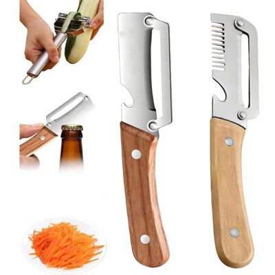 AUTREMENT Éplucheurs pour la cuisineRâpe multifonction 2Pcs Éplucheur Légumes avec Ouvre-Bouteille repas quotidiens pique-niques ECONOME - Publicité AUTREMENT Éplucheurs pour la cuisineRâpe multifonction 2Pcs Éplucheur Légumes avec Ouvre-Bouteille repas quotidiens pique-niques ECONOME - Publicité