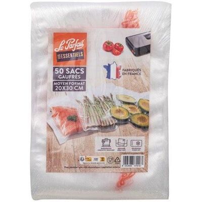 Sac sous-vide - LE PARFAIT - Gaufrés - 200x300 mm - Lot 50 - Conservation longue Blanc - Publicité Sac sous-vide - LE PARFAIT - Gaufrés - 200x300 mm - Lot 50 - Conservation longue Blanc - Publicité