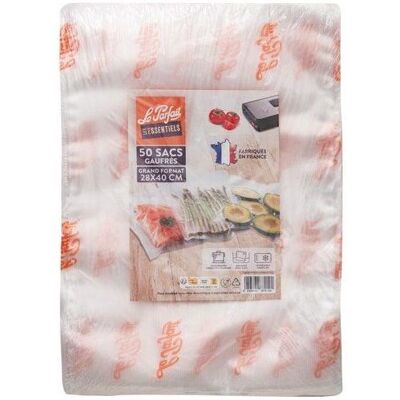 Sac sous-vide - LE PARFAIT - Gaufrés - 280x400 mm - Lot 50 - Grande capacité Blanc - Publicité Sac sous-vide - LE PARFAIT - Gaufrés - 280x400 mm - Lot 50 - Grande capacité Blanc - Publicité