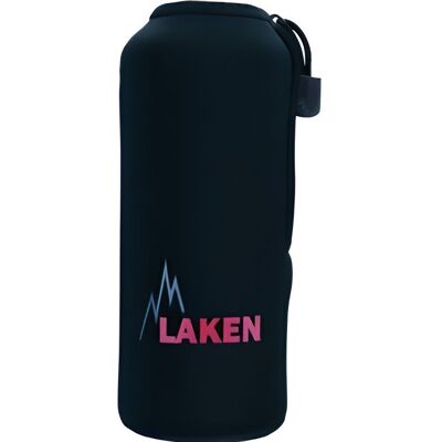 Housse isotherme pour gourde - LAKEN - Pour gourde 1L - Néoprène isolant - Noir - Mousqueton intégré Noir - Publicité Housse isotherme pour gourde - LAKEN - Pour gourde 1L - Néoprène isolant - Noir - Mousqueton intégré Noir - Publicité