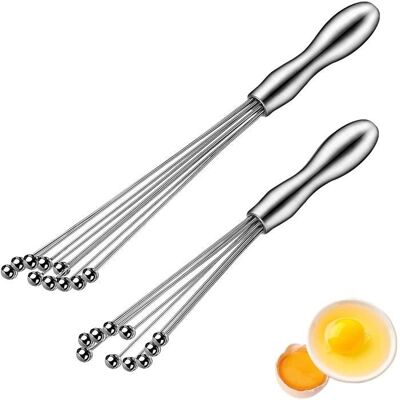 Fouet Cuisine - Inoxydable - 2pcs - 4.5*25cm et 4*30cm - Résistant à la chaleur - Pratique - Publicité Fouet Cuisine - Inoxydable - 2pcs - 4.5*25cm et 4*30cm - Résistant à la chaleur - Pratique - Publicité