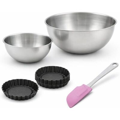 Set de 9 ustensiles de pâtisserie 6 moules à gâteaux 2 bols et 1 spatule Black mettallic Black mettallic Zenker Black mettallic Noir - Publicité Set de 9 ustensiles de pâtisserie 6 moules à gâteaux 2 bols et 1 spatule Black mettallic Black mettallic Zenker Black mettallic Noir - Publicité