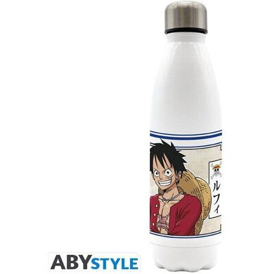 ABYSSE Bouteille Deau Isotherme One Piece Luffy Blanc - Publicité ABYSSE Bouteille Deau Isotherme One Piece Luffy Blanc - Publicité