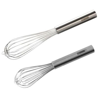 Lot de 2 fouets de cuisine ou de pâtisserie en inox 25 cm et 30 cm FM Professional Pâtisserie Gris - Publicité Lot de 2 fouets de cuisine ou de pâtisserie en inox 25 cm et 30 cm FM Professional Pâtisserie Gris - Publicité