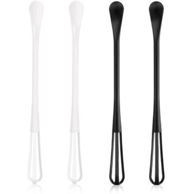 Revo Lot de 4 Mini Fouets Multifonctionnels 2 en 1 pour la Cuisson Mélanger Battre les Ingrédients et Sauces (Noir et Blanc) - Publicité Revo Lot de 4 Mini Fouets Multifonctionnels 2 en 1 pour la Cuisson Mélanger Battre les Ingrédients et Sauces (Noir et Blanc) - Publicité